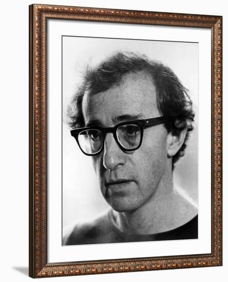 WOODY ALLEN, 1979- 1980 (b/w photo)-null-Framed Photo