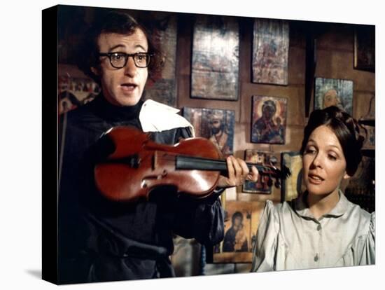 Woody Allen and Diane Keaton LOVE AND DEATH, 1975 directed by Woody Allen (photo)-null-Stretched Canvas