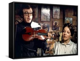 Woody Allen and Diane Keaton LOVE AND DEATH, 1975 directed by Woody Allen (photo)-null-Framed Stretched Canvas
