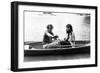 Woody Allen and Diane Keaton MANHATTAN, 1979 directed by Woody Allen (b/w photo)-null-Framed Photo