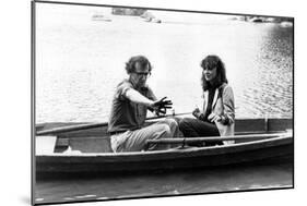 Woody Allen and Diane Keaton MANHATTAN, 1979 directed by Woody Allen (b/w photo)-null-Mounted Photo