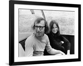 Woody Allen and Diane Keaton SLEEPERS, 1973 directed by Woody Allen (b/w photo)-null-Framed Photo