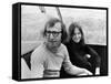 Woody Allen and Diane Keaton SLEEPERS, 1973 directed by Woody Allen (b/w photo)-null-Framed Stretched Canvas