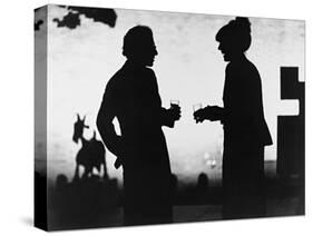 Woody Allen, Diane Keaton, Manhattan, 1979-null-Stretched Canvas