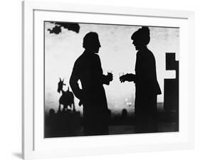 Woody Allen, Diane Keaton, Manhattan, 1979-null-Framed Photographic Print