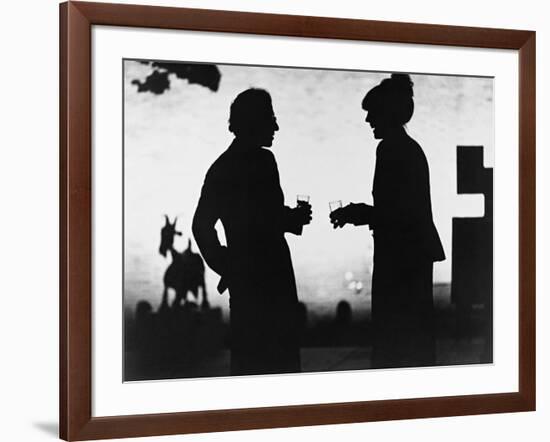 Woody Allen, Diane Keaton, Manhattan, 1979-null-Framed Photographic Print