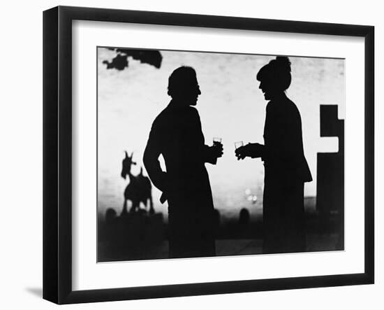 Woody Allen, Diane Keaton, Manhattan, 1979-null-Framed Photographic Print