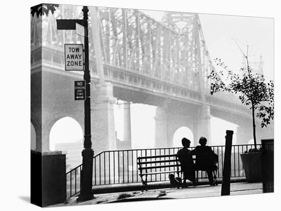 Woody Allen, Diane Keaton, Manhattan, 1979-null-Stretched Canvas