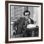 Woody Allen THE FRONT, 1976 directed by MARTIN RITT (b/w photo)-null-Framed Photo