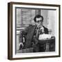 Woody Allen THE FRONT, 1976 directed by MARTIN RITT (b/w photo)-null-Framed Photo