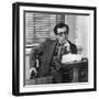 Woody Allen THE FRONT, 1976 directed by MARTIN RITT (b/w photo)-null-Framed Photo