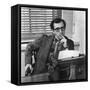 Woody Allen THE FRONT, 1976 directed by MARTIN RITT (b/w photo)-null-Framed Stretched Canvas