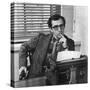 Woody Allen THE FRONT, 1976 directed by MARTIN RITT (b/w photo)-null-Stretched Canvas