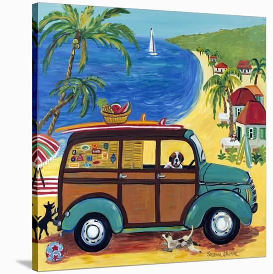 Woody at the Beach-Suzanne Etienne-Stretched Canvas