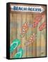 Woody Beach Access-Julie DeRice-Framed Stretched Canvas