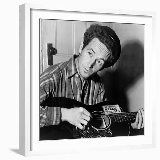 Woody Guthrie (1912-1967)-Al Aumuller-Framed Giclee Print