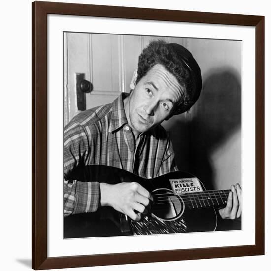 Woody Guthrie (1912-1967)-Al Aumuller-Framed Giclee Print