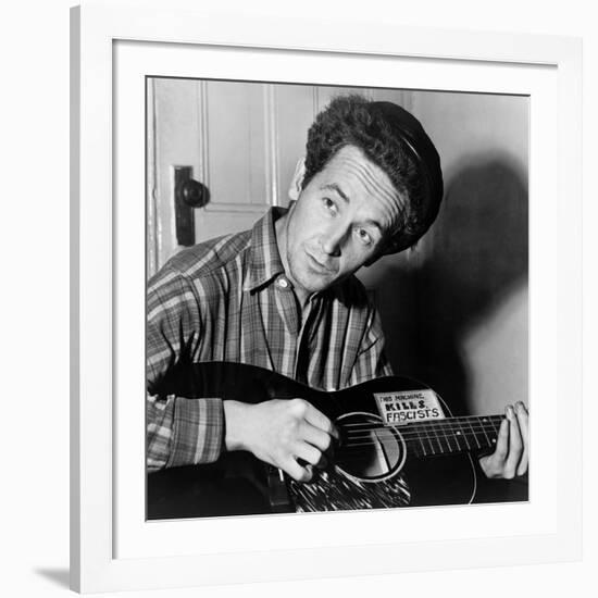 Woody Guthrie (1912-1967)-Al Aumuller-Framed Giclee Print