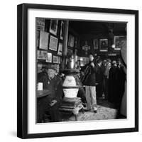 Woody Guthrie Playing in McSorley's Pub-Eric Schaal-Framed Premium Photographic Print