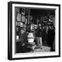 Woody Guthrie Playing in McSorley's Pub-Eric Schaal-Framed Premium Photographic Print