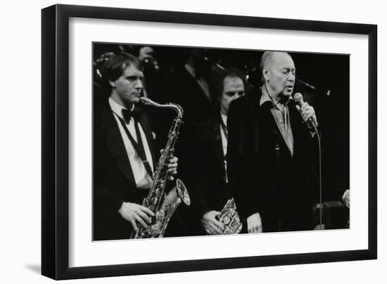 Woody Herman in Concert at the Forum Theatre, Hatfield, Hertfordshire, 1983-Denis Williams-Framed Photographic Print