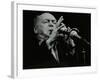Woody Herman Playing His Clarinet at the Forum Theatre, Hatfield, Hertfordshire, 24 May 1983-Denis Williams-Framed Photographic Print