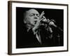 Woody Herman Playing His Clarinet at the Forum Theatre, Hatfield, Hertfordshire, 24 May 1983-Denis Williams-Framed Photographic Print