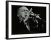 Woody Herman Playing His Clarinet at the Forum Theatre, Hatfield, Hertfordshire, 24 May 1983-Denis Williams-Framed Photographic Print