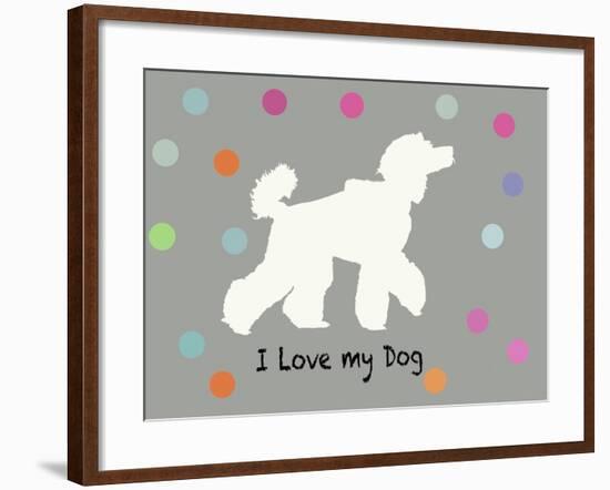 Woof on Grey-PI Juvenile-Framed Art Print