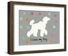 Woof on Grey-PI Juvenile-Framed Art Print