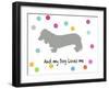 Woof on White-PI Juvenile-Framed Art Print