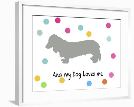 Woof on White-PI Juvenile-Framed Art Print