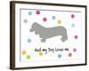 Woof on White-PI Juvenile-Framed Art Print