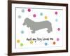 Woof on White-PI Juvenile-Framed Art Print