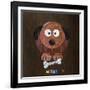 Woof The Dog-Design Turnpike-Framed Giclee Print