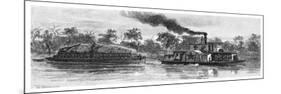 Wool Barge on the River Darling, Australia, 1886-null-Mounted Giclee Print