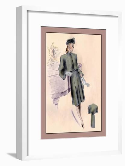 Wool Bolero Suit-null-Framed Art Print