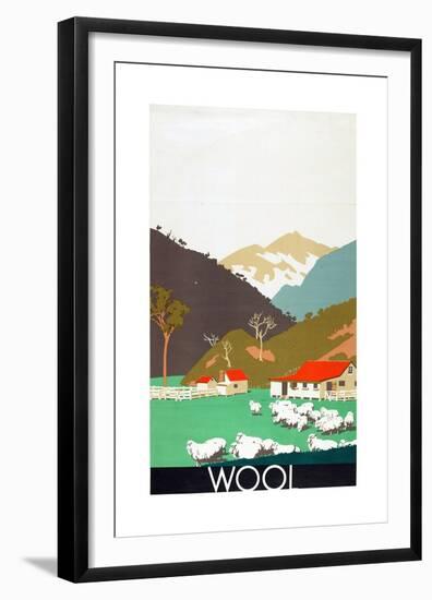 Wool, from the Series 'Buy New Zealand Produce'-Frank Newbould-Framed Giclee Print