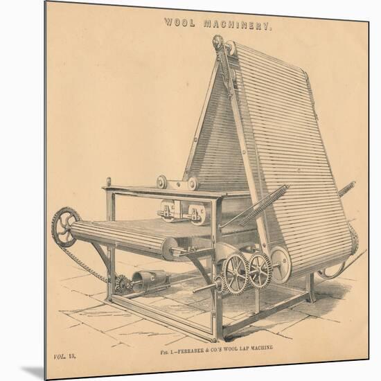 Wool Machinery: Ferrabee and Co.S Wool Lap Machine, C1880-null-Mounted Giclee Print