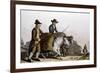Wool Merchant Taking 'Pieces' of Cloth to the Cloth Hall at Leeds for Sale, 1814-George Walker-Framed Giclee Print