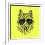 Woolf in Black Glasses-Lisa Kroll-Framed Art Print