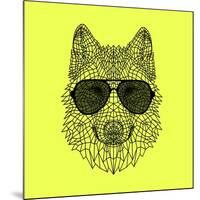 Woolf in Black Glasses-Lisa Kroll-Mounted Art Print