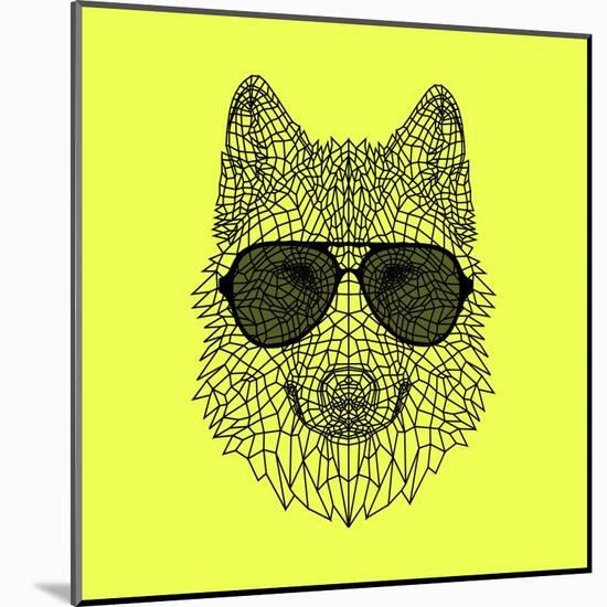 Woolf in Black Glasses-Lisa Kroll-Mounted Art Print