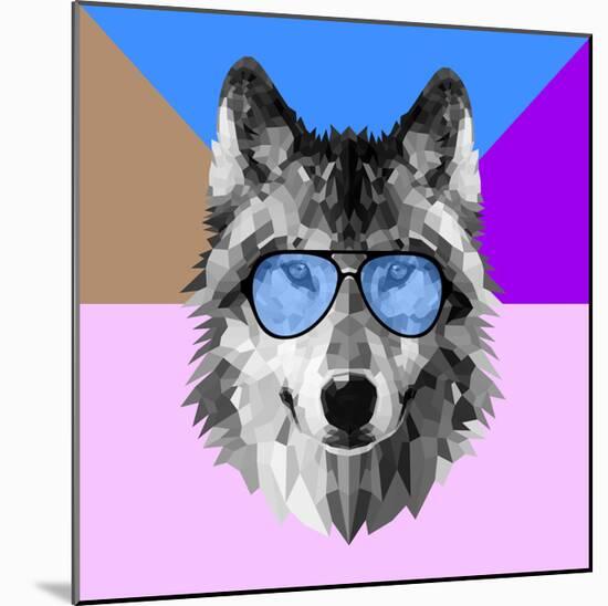 Woolf in Blue Glasses-Lisa Kroll-Mounted Premium Giclee Print