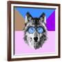 Woolf in Blue Glasses-Lisa Kroll-Framed Art Print