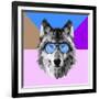 Woolf in Blue Glasses-Lisa Kroll-Framed Art Print