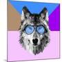 Woolf in Blue Glasses-Lisa Kroll-Mounted Art Print