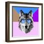 Woolf in Blue Glasses-Lisa Kroll-Framed Art Print