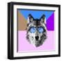 Woolf in Blue Glasses-Lisa Kroll-Framed Art Print