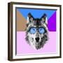 Woolf in Blue Glasses-Lisa Kroll-Framed Art Print